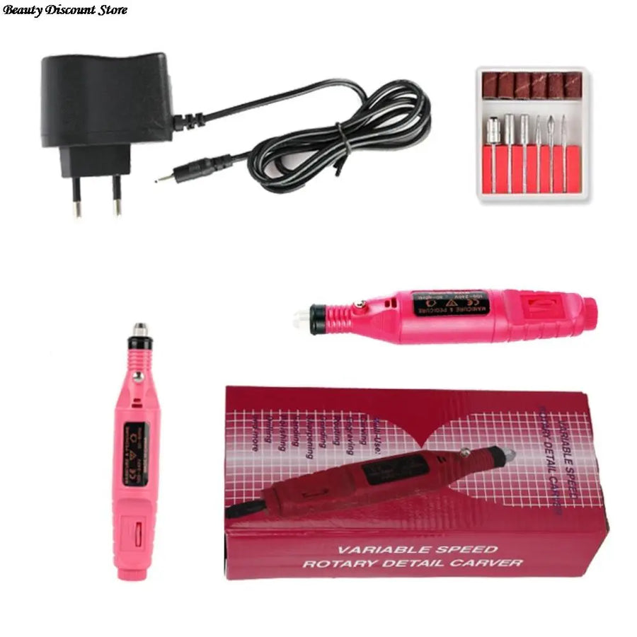 Professional Electric Nail Drill Machine Set Nail Files Drill Bits Gel Polish Remover Portable Nail Polisher Equipment