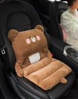 Car Cushion Winter Plush Car Interior Seat Cushion Cute Cartoon Lumbar Cushion Insulated Warm Booster Seat Cushion Woman