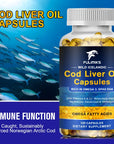 Wild Icelandic Cod Liver Oil Capsules Rich In Omega 3, EPA8 DHA Omega Fatty Acids High Potency 120 Capsules