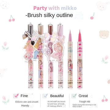 FLORTTE MIKKO Co-Branded Color Eyeliner Pen Waterproof Colorless Eyeliner Cosmetics