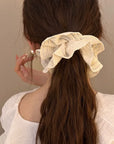 Very large korean hair accessories bands elastic scrunchie for women girl rubber ties big fascinators elegant Headdress new 2024