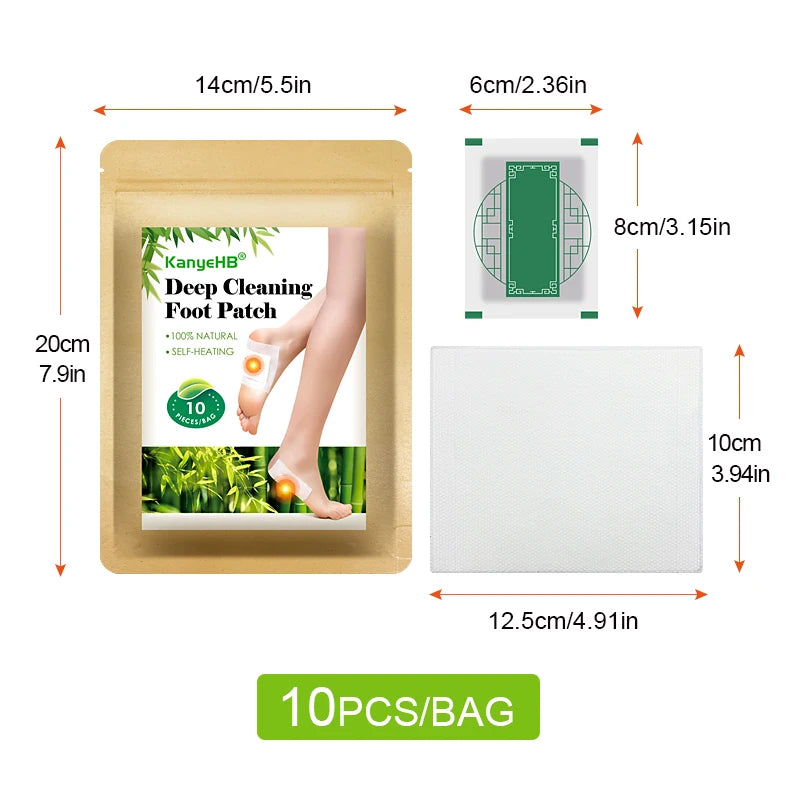 10pc=1bag Foot Detox Patch Sleep Aid Relax Foot Deep Cleaning Herbal Foot Patch Improve Blood Circulation Relief Bad Breath W028