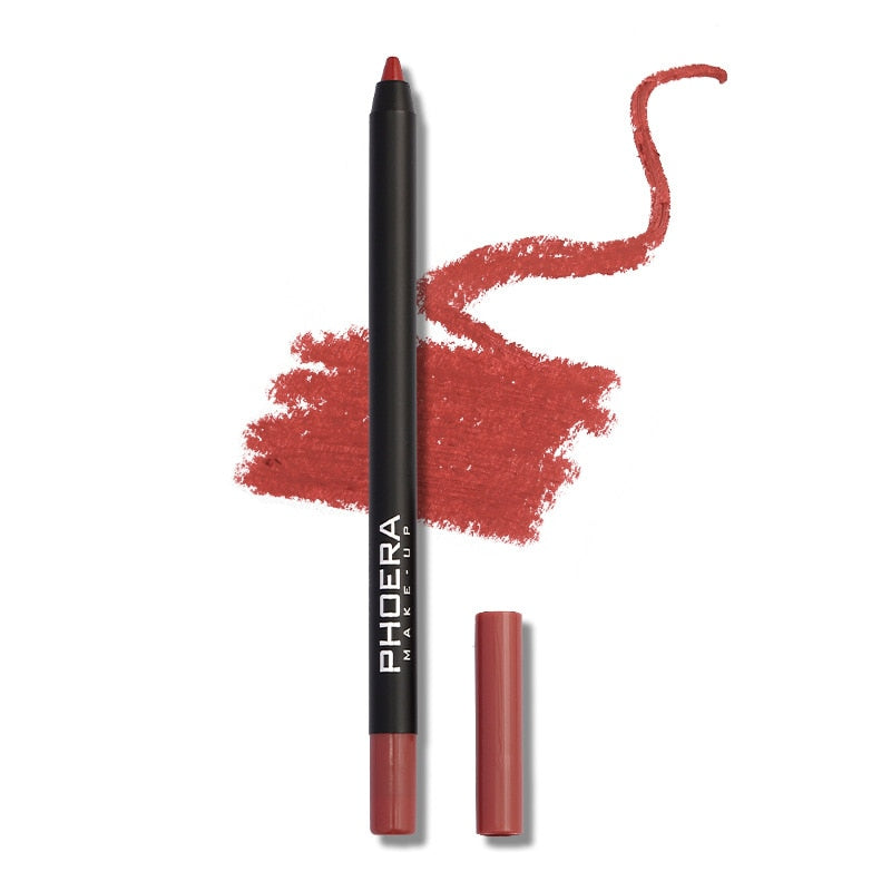 PHOERA Waterproof Matte Lipliner Pencil 12Color