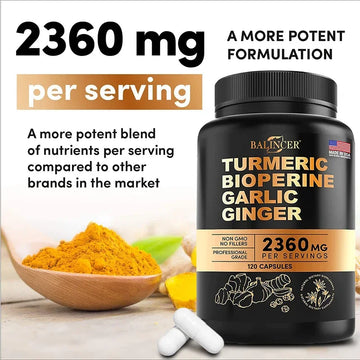 Turmeric Curcumin with Black Pepper for Optimal Absorption, Best Vegan Joint Support Supplement