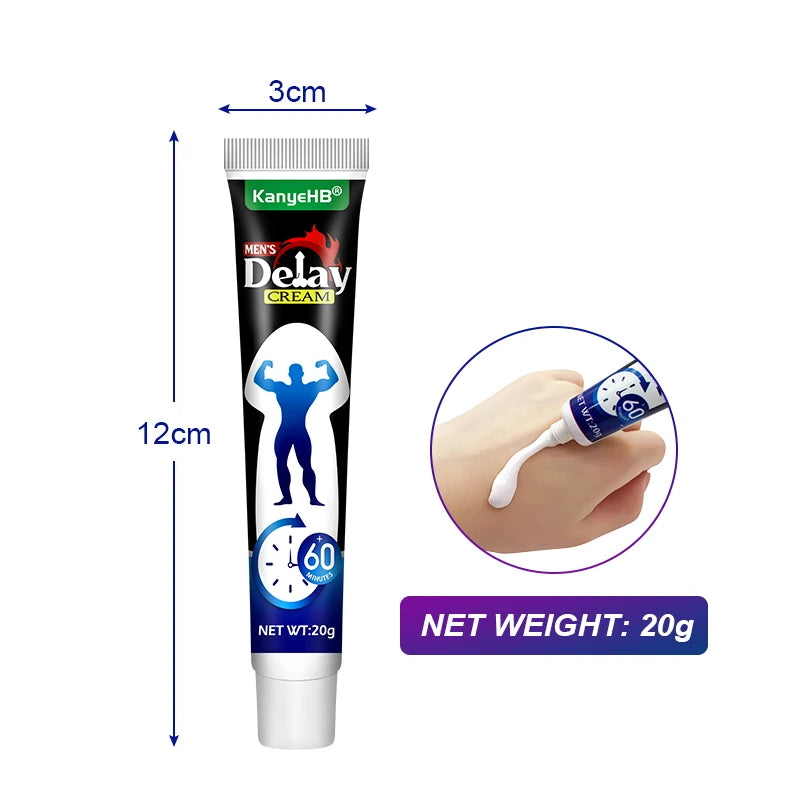 1pcs Penile Delay Enlargement Male Delayed Cream Harder Bigger Longer Reduce Sensitivity Extend Sex Time Men's Sex Toys G044