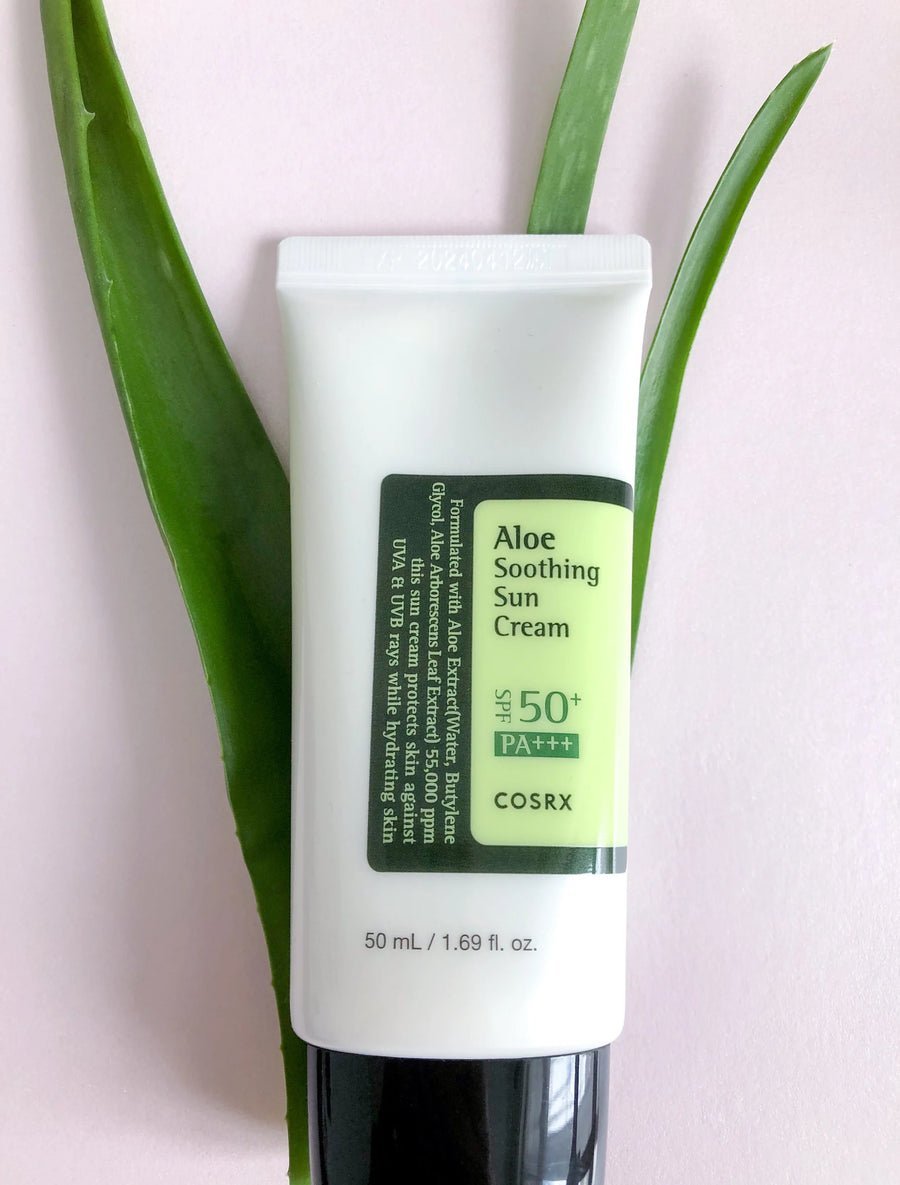 Cosrx Aloe Soothing Sun Cream SPF50 PA+++ Face Body UVA UVB Sun Protection Cream / 50ml