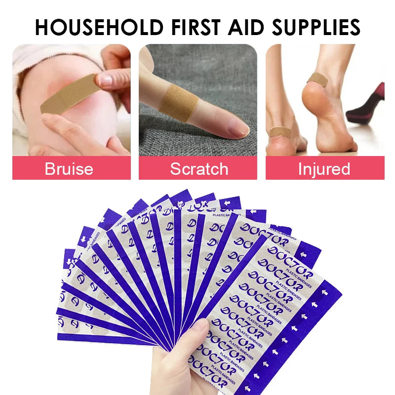 50pcs Band-Aid Wound Care Hemostasis Plaster Breathable Herbal Medical Sterile Adhesive Bandage Adhesive Tape Band Aid A1557