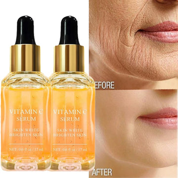 Vitamin C Skin Face Serum Lifting Anti Wrinkle Face Serum Collagen Shrink Pores Anti-Aging Moisturizing Dry Skin Care Products