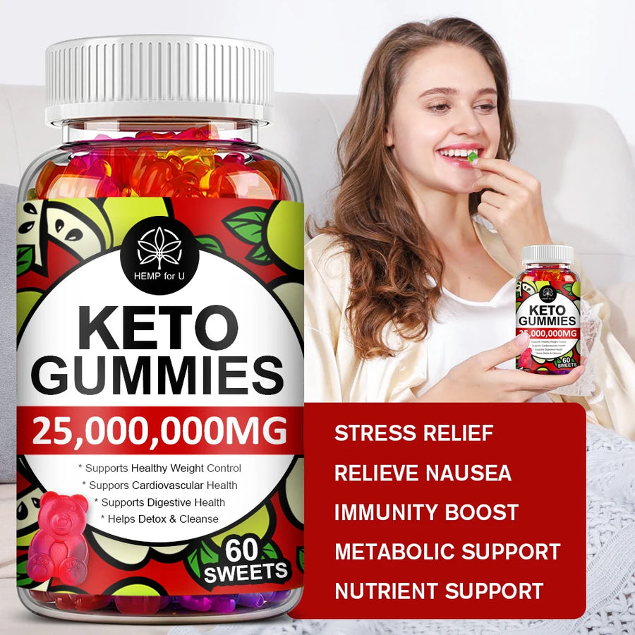 Malic acid Keto Gummies Weight Management Apple Cider Formula for Men & Women