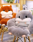 Winter Cute Office Cushion Plush Backrest One Piece Seat Cushion Cushion Lumbar Backrest Chair Small Cushion Thickened Cartoon