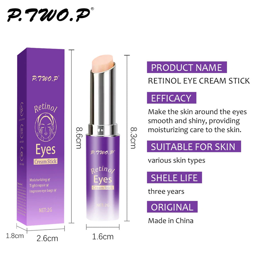 Retinol Eye Cream Stick, Moisturizing,  Fade Fine Lines,  Anti-wrinkle,  Anti Puffiness,  Brightening