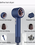 Leafless Hair Dryers Professional  Blow Dryer Negative Ionic Blow Hair Dryer For Home Appliance With Salon Style