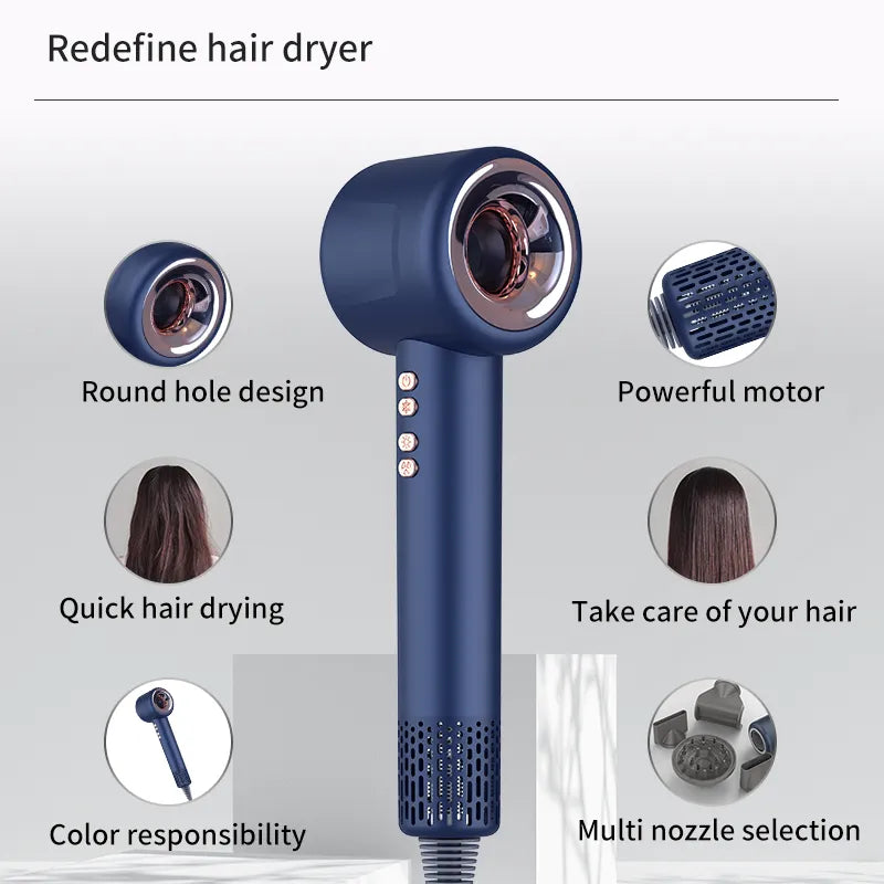 Leafless Hair Dryers Professional  Blow Dryer Negative Ionic Blow Hair Dryer For Home Appliance With Salon Style