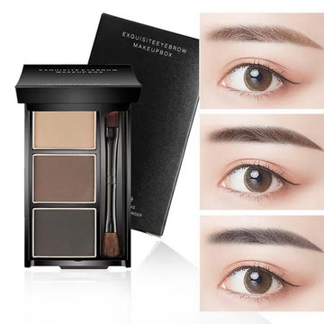 Tri Color Eyebrow Powder palette Not Easy To Smudge Three dimensional Natural Eyebrow Powder Highlight Powder Nose Shadow