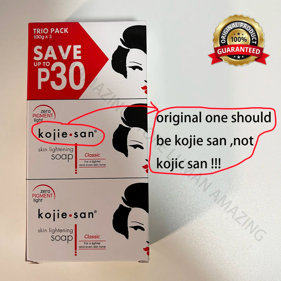 KOJIE SAN FACE & BODY SOAP 100g x3 and 65gx3 - ORIGINAL GUARANTEED