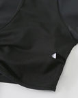 Black Drawstring Swimwear Bikinis Crop Top Shorts Women Sexy Bathing Swim