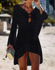 Beach Cover Up Crochet Knitted Tassel Hollow Out Women