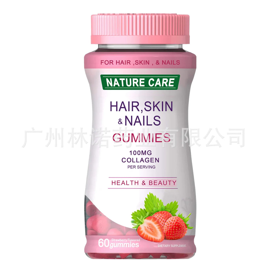 Natural Care Hair Skin & Nails Gummies Collagen Per Servo Health & Beauty 100mg