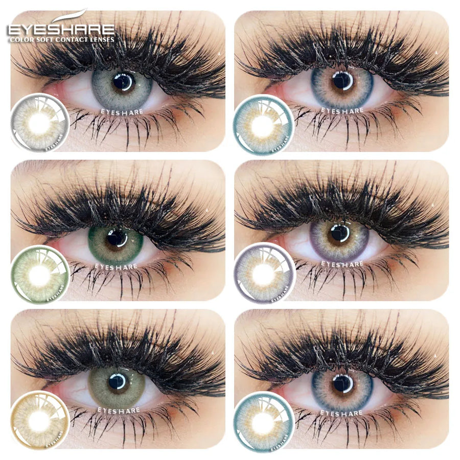 EYESHARE 1pair Colored Contact Lenses for Eyes Natural Contacts Lens