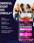 Women's Nighttime Fat Burner Weight Loss Vegetable Capsule Natural Ingredients 60 Gummies