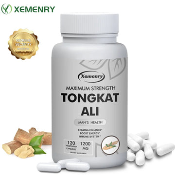 Tongkat Ali Extract  Contains Horny Goat Weed,  Ashwagandha, Tribulus Terrestris, Ginseng, Men's Health Supplement 1200 Mg