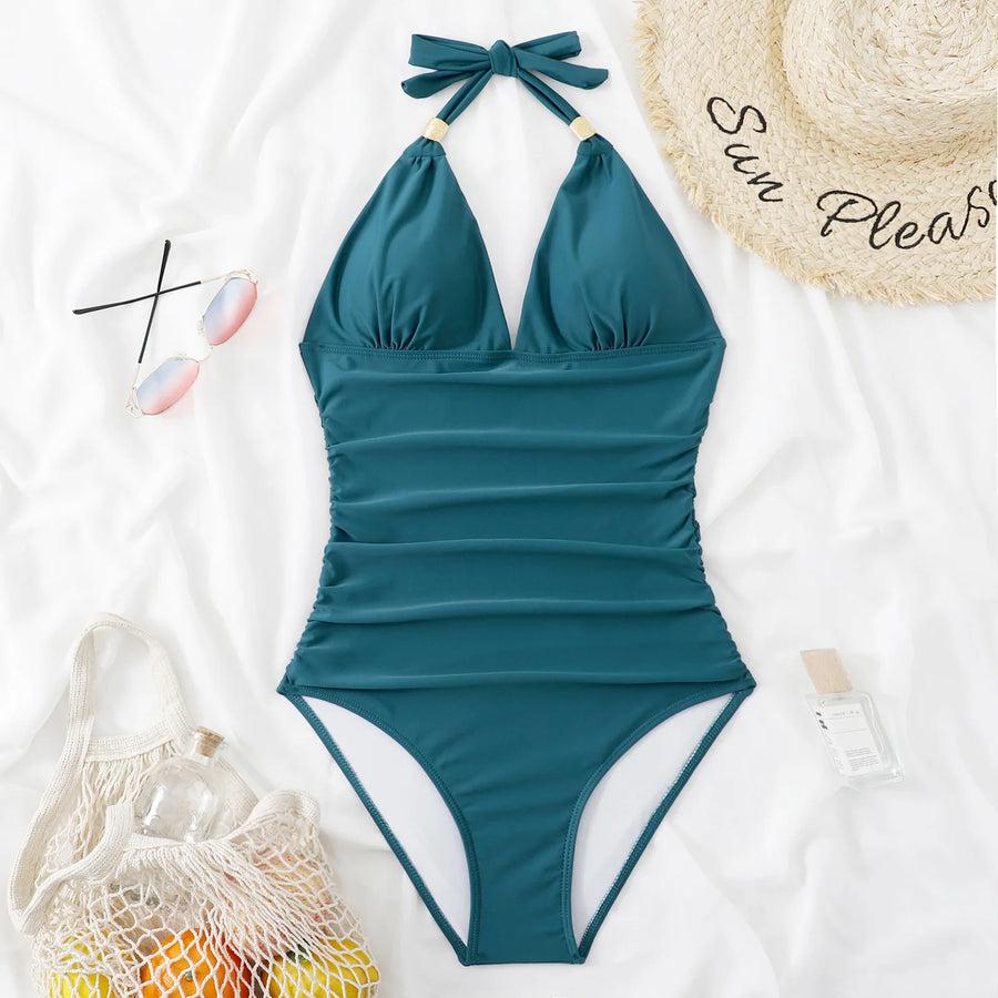 Halter Swimsuit  Beachwear Swimming Summer Monokini for women