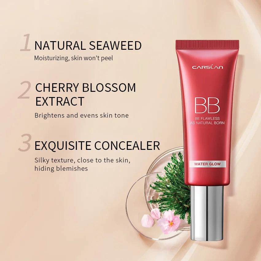 CARSLAN BB Cream With Plant Extact Moisturizing Concealer Whitening Cream Makeup