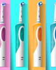 Oral B Electric Toothbrush 2D Rotary Vibration Clean Charging Tooth Brush Cross Action Bristle Oral Care 4 Gift Brush Heads Free