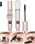 MACK ANDY Mascara with Mirror Waterproof Curly Long Lasting Eye Lashes Makeup