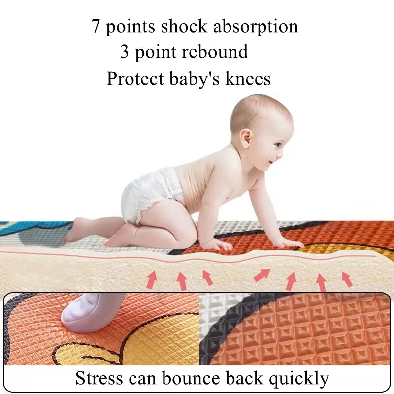 Non-toxic Thick EPE Environmentally Friendly Baby Crawling Play Mat: Folding Carpet for Children's Safety, Kid Rug Playmat