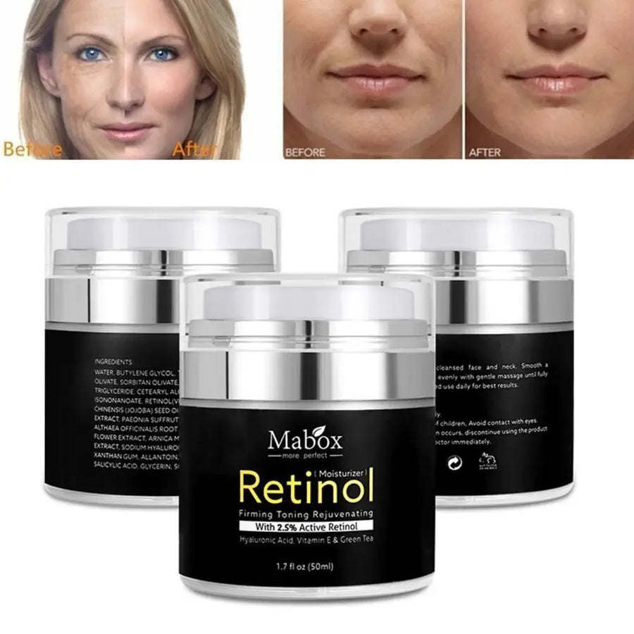 Mabox Retinol Face Cream Hyaluronic Acid AntiAging Remove Wrinkle Vitamin E Cream 50ml