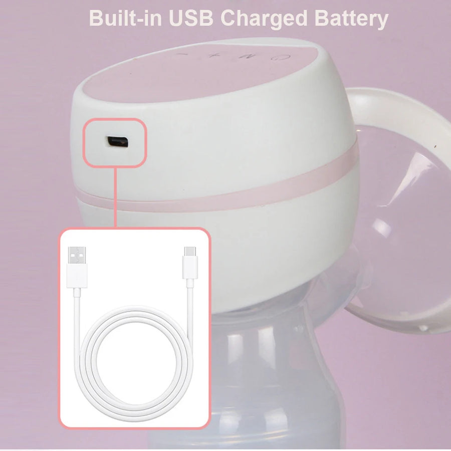 Portable Electric Breast Pump with LED Screen - Low Noise, BPA-Free, Includes 180ml Milk Bottle