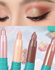 Pearlescent Eyeshadow Highlighter Makeup Pen Brighten Silkworm Pencil Glitter Nude High gloss Bronzers Stick Eyes