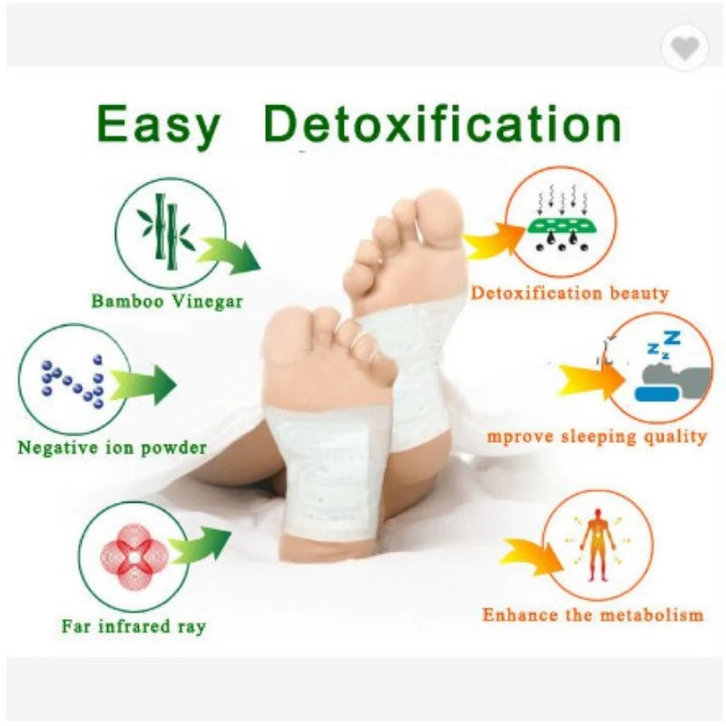 Korea Kinoki Foot Patch Deep Detox 100pcs=100pcs Patches+100pcs Adhesives Body Toxins Pad