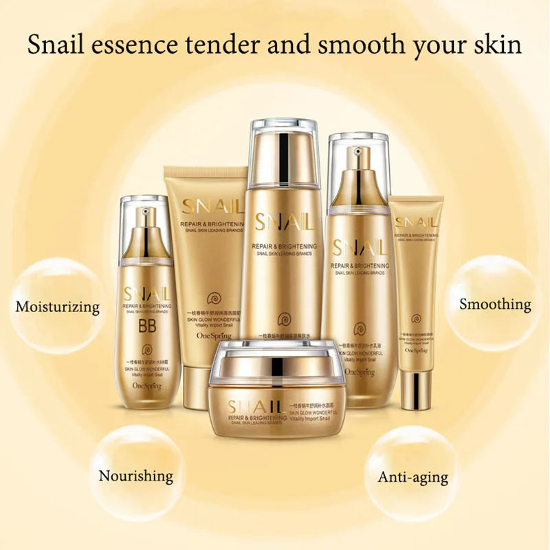 Snail Anti-aging Skin Care Moisturizing  Facial Cleanser Toner Face Care