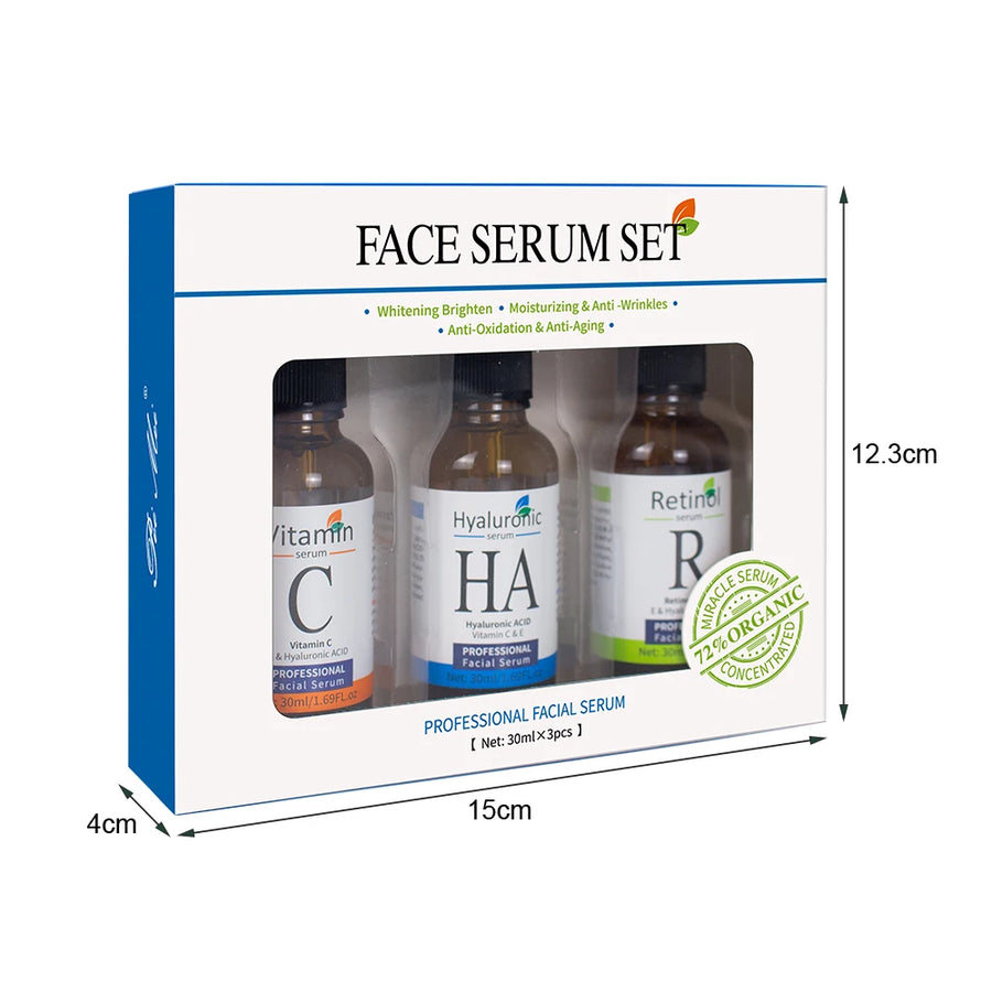 Face Serum Set Whitening Anti Oxidation Essence 3pcs