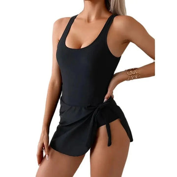 Swimsuit 2 Pieces Hollow Back Bathing Suit Female Beachwear Kilts Swimwear