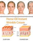 Horse Oil Instant Wrinkle Face Cream Rejuvenate and Tighten Skin 30g