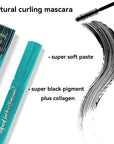 Kapomi Mascara Waterproof Liquid Natural Quick Drying Fiber Base Serum Black