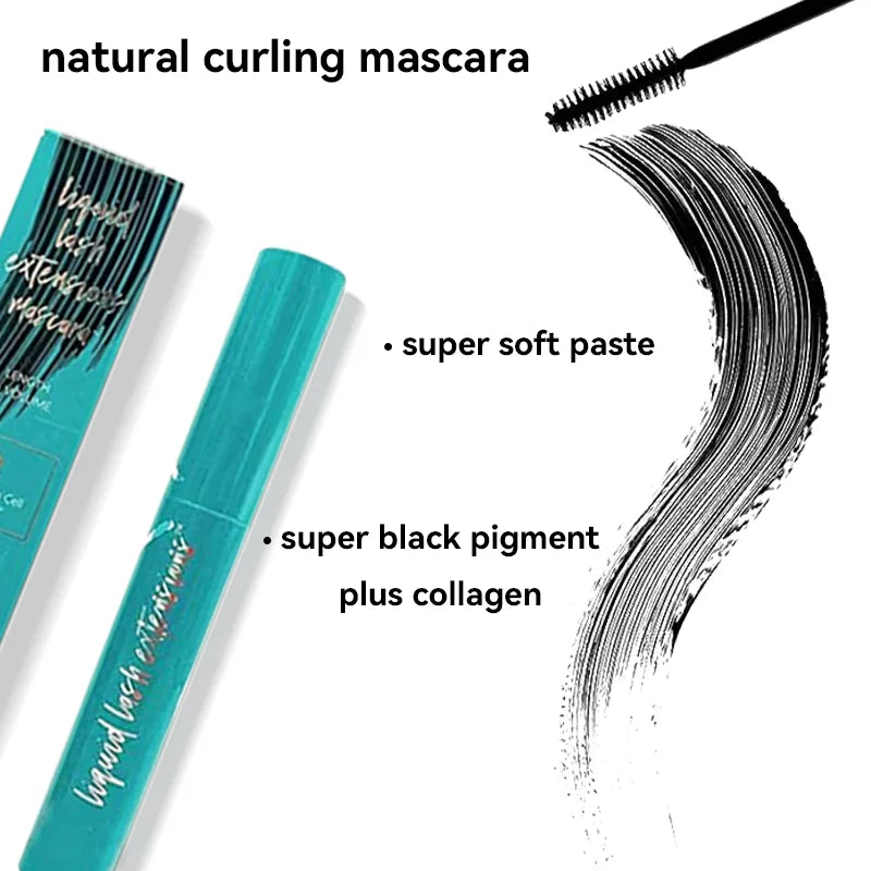 Kapomi Mascara Waterproof Liquid Natural Quick Drying Fiber Base Serum Black