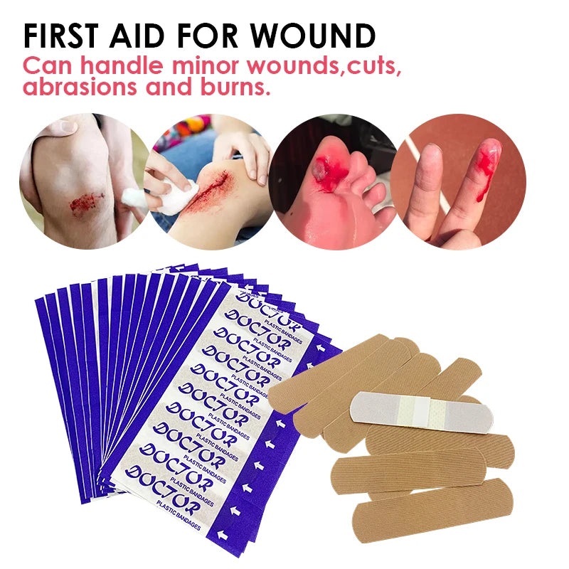 50pcs Band-Aid Wound Care Hemostasis Plaster Breathable Herbal Medical Sterile Adhesive Bandage Adhesive Tape Band Aid A1557