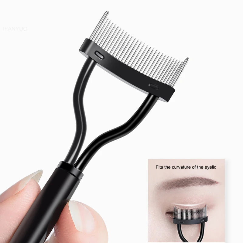 Skin Help Zone Foldable Eyelash Brush Comb Stainless Steel Eyelash Curler