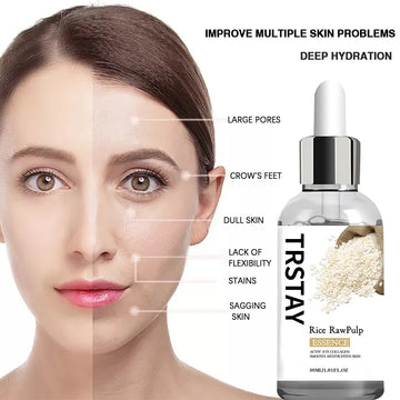 White Rice Face Serum Hyaluronic Acid Liquid Moisturizing Nourishing Skin Care