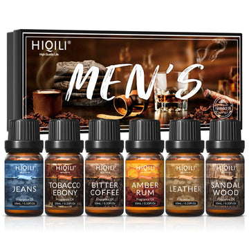 HIQILI Mens Fragrance Oils Set Essential Oils for Pure Perfume Candles Making