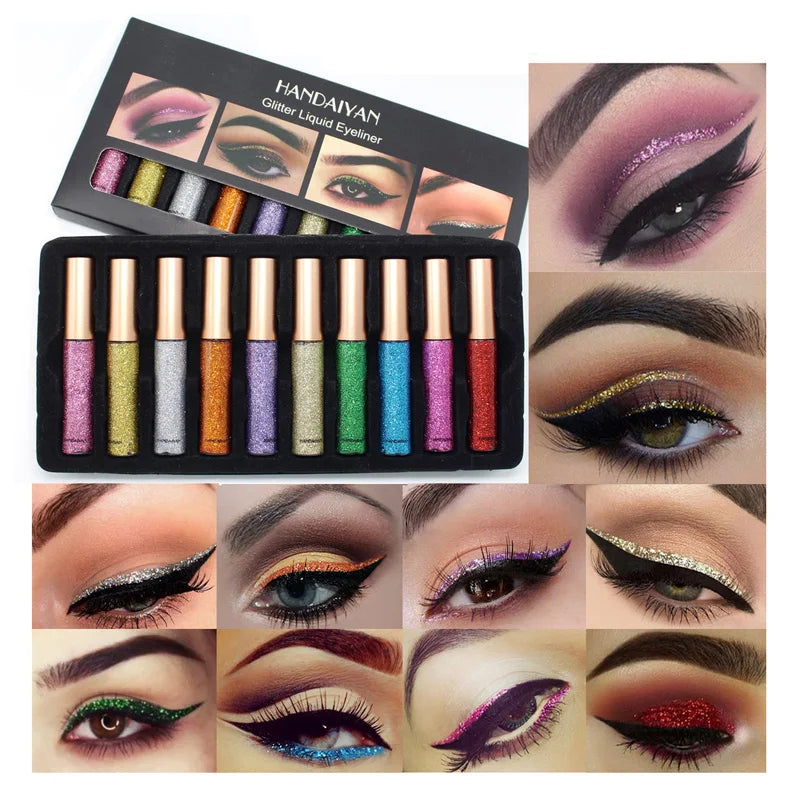 HANDAIYAN Makeup Set Series Eyeshadow Eyeliner Kit  Liquid Lipstick  Eye Shadow Liner Stick