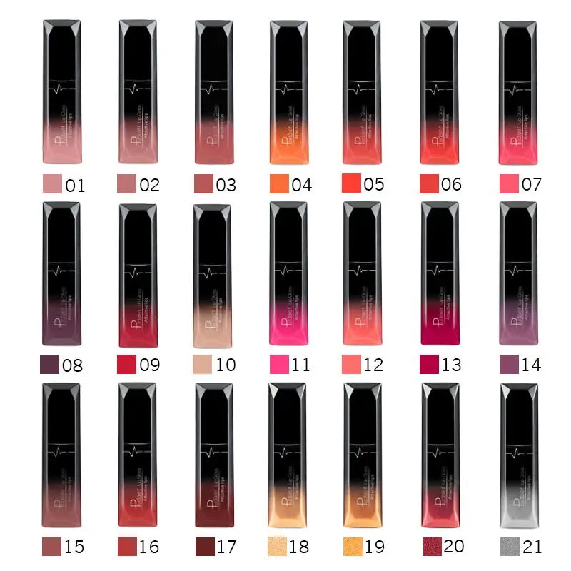 Pudaier Lips Matte Liquid Lipstick Make up Cosmetics Makeup Long-lasting Moisturizer Lip Gloss Maquiagem Waterproof Lipgloss Pen