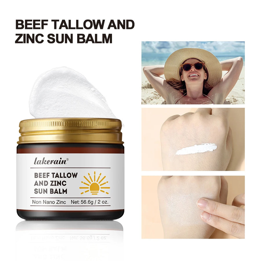 Sunscreen Makeup Beef Tallow and Zinc Sun Balm Sun Protection Moisturizing and Antioxidant Care for Your Skin