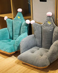 Crown Chair Cushion Plush Home  One Pieces Office Cushions Crowns Cute Lazy Sofa Warm Floor Seat Pad Perfect for Holiday