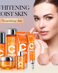 Vitamin C Face Skin Care Set  - Whitening Face Cream , Dark Spots Serum,  Eye Cream,  Toner,  Facial Cleanser,  Moisturizing Kit