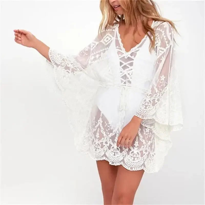 Lace Beach Pareo Beachwear Swim Suit Cover Up